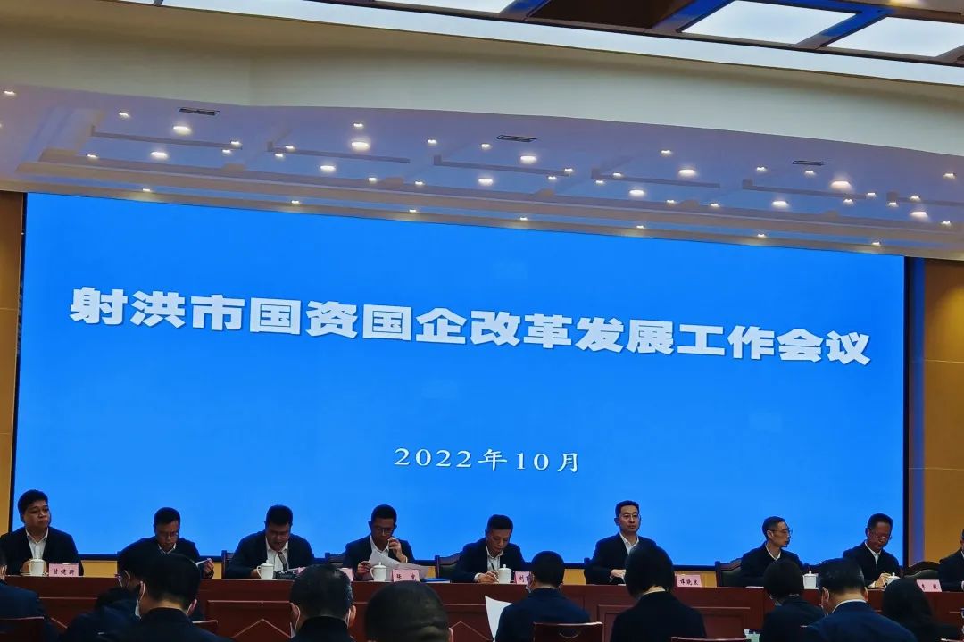 美丰集团组织中层正职以上人员参加射洪市国资国企改革发展工作会议
